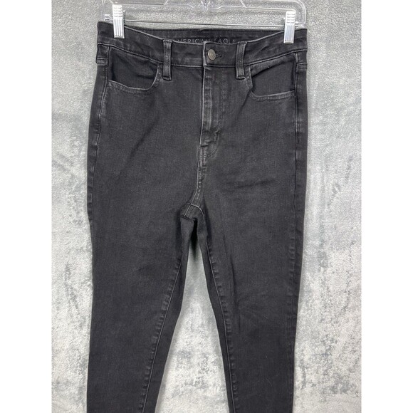 American Eagle Women's 10 Regular Next Level Hi-Rise Jegging Jeans Black M - Picture 4 of 16
